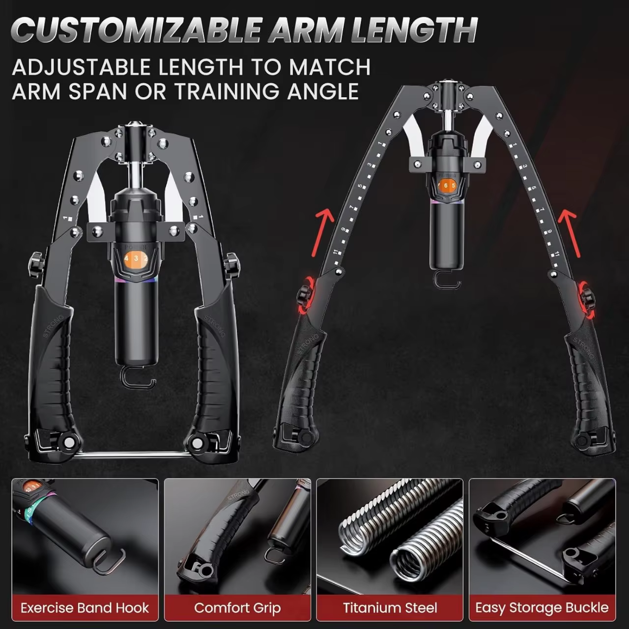 Hydraulic Power Twister Arm & Chest Exerciser | Adjustable Resistance Home Gym